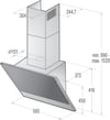 Gorenje veggháfur hallandi stál / hvítur 60 cm