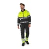 Fristads smíðabuxur með teygju svartar/HiViz gular