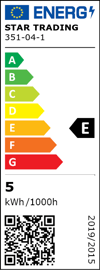 Illumination LED Twisted filament bulb E14 2700K 420lm Dimmer comp.