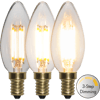 LED LAMP E14 C35 SOFT GLOW 3 STEP