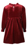 Kids up Frigg kjóll Velvet/Glitter Ruby wine