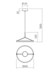 Orbit 40cm hangandi svart