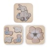 Púsl – Bunnies & flowers – 3 í pakka