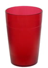 Rautt plastglas 25 cl.