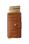 Secrid Miniwallet - Emboss Lines - Cognac Brown