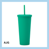 700ml glas með röri – 17 litir - A9