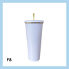Stál glas með röri – 13 litir