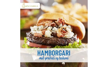 Hamborgari með gráðaosti og beikoni
