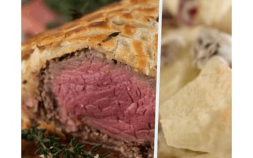 Nautalund Wellington með Waldorf-salati