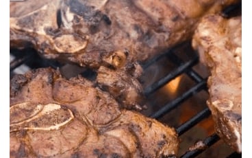 Grillaðar Lambalærissneiðar með villisveppasósu