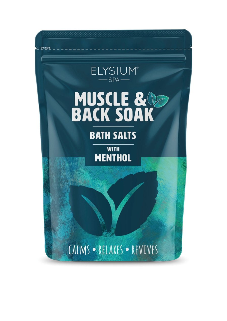 Elysium spa vöðva og bak baðsölt með menthol 450 gr