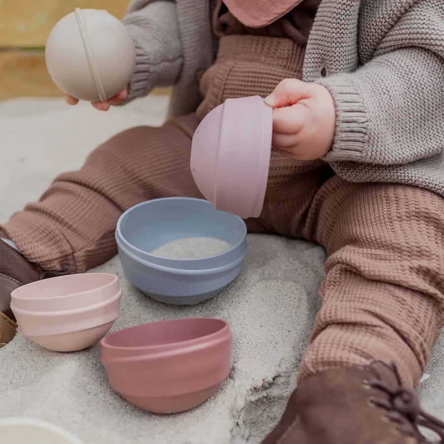 BIBS staflturn með hringlu  pastel
