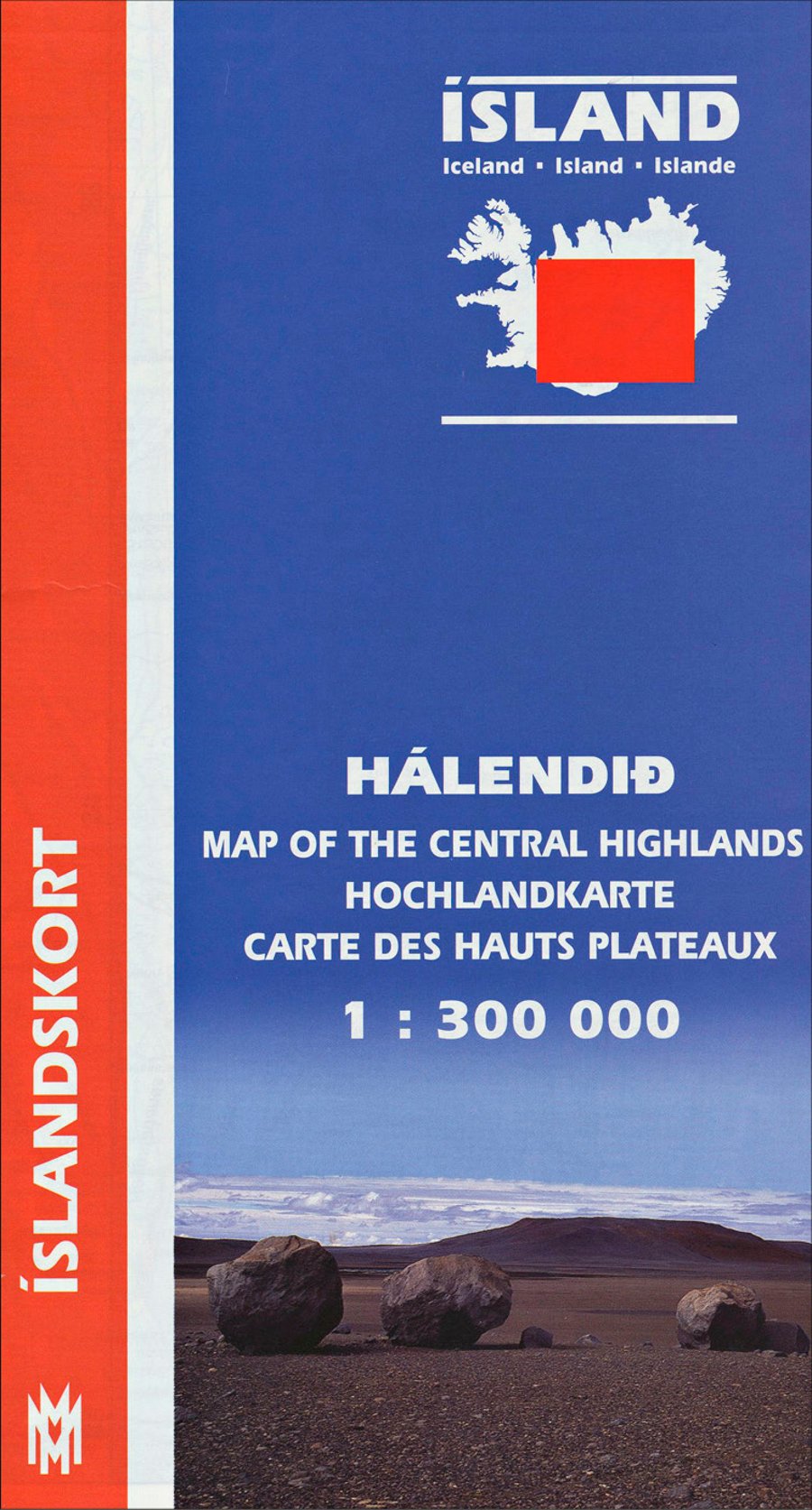 Hálendiskort 1:300.000 - Fjórðungskort