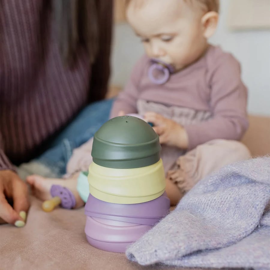 BIBS staflturn með hringlu skærlitur