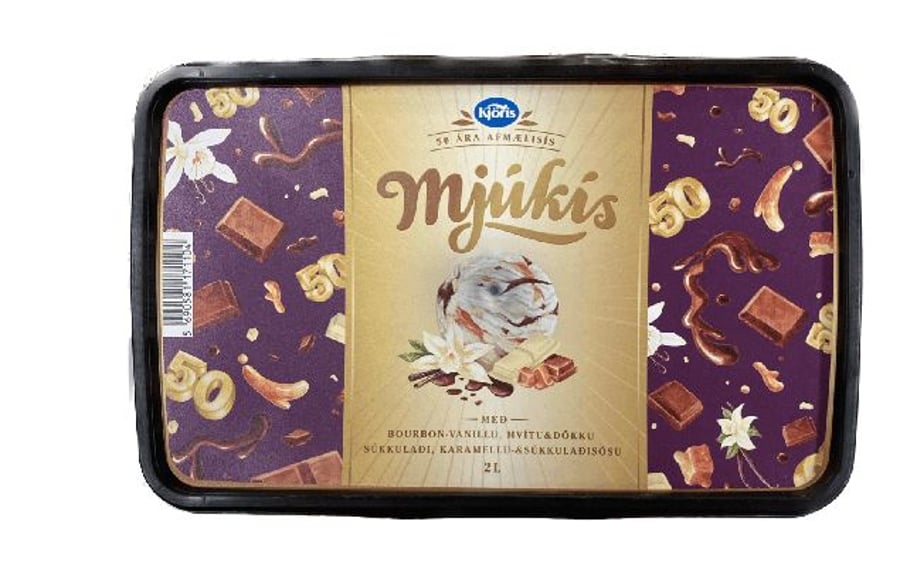 Mjúkís bourbon karamellu 2 ltr