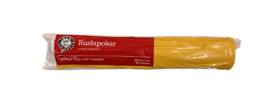 Ruslapokar gráir 25 stk