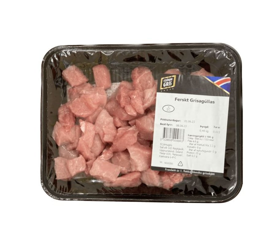 S.g grísagúllas ferskt ca 450 gr