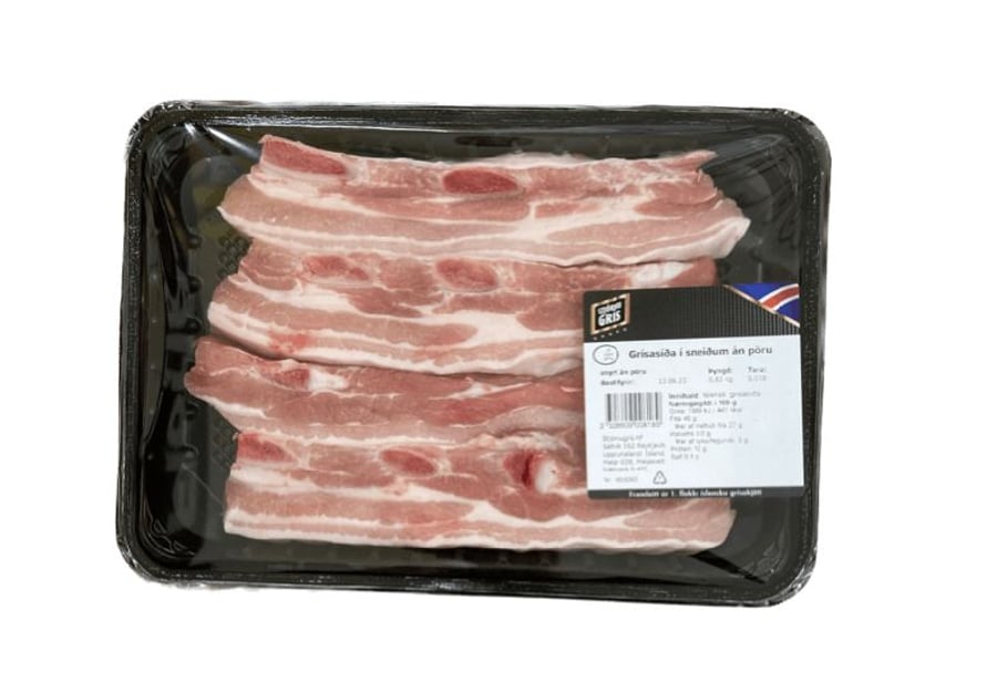 S.g grísasíða sneiðar án puru ca 700 gr