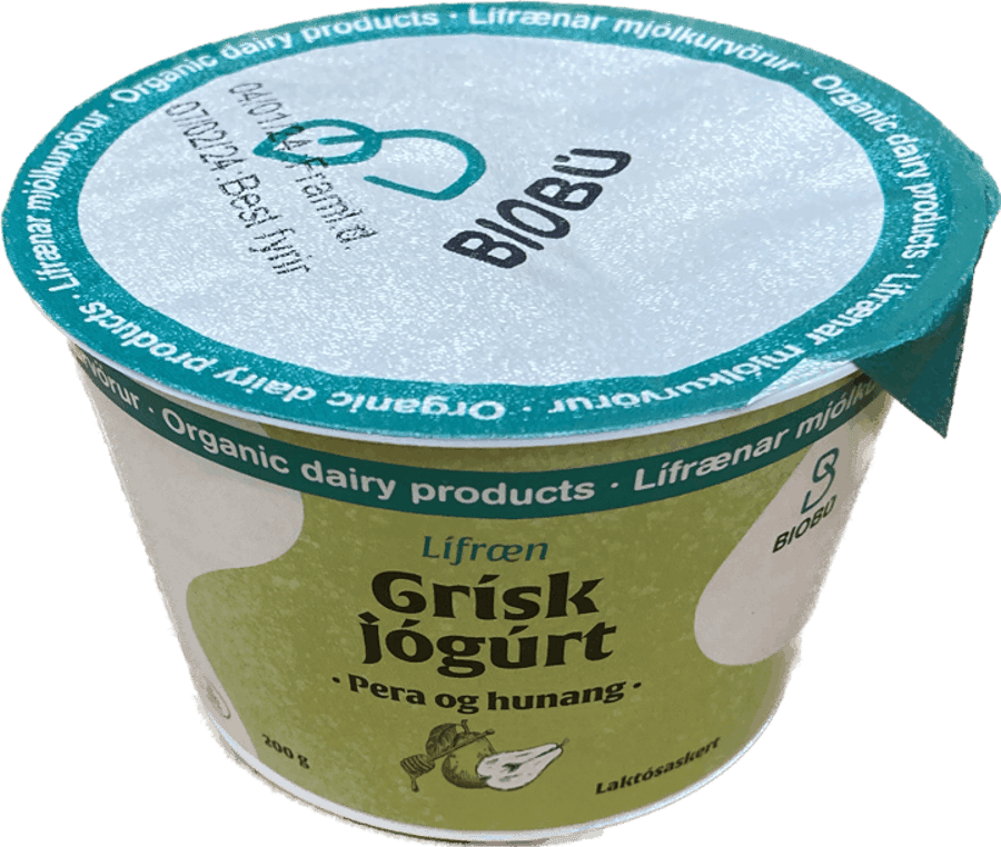 Biobú grísk jógúrt pera/hunang 200 gr
