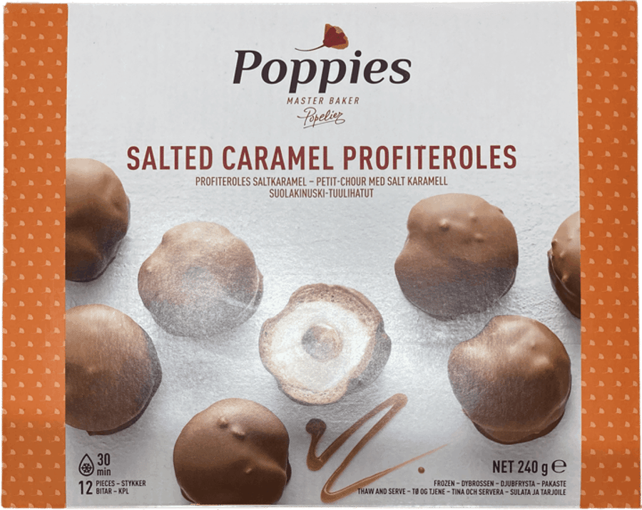 Poppies bollur caramel 12 stk