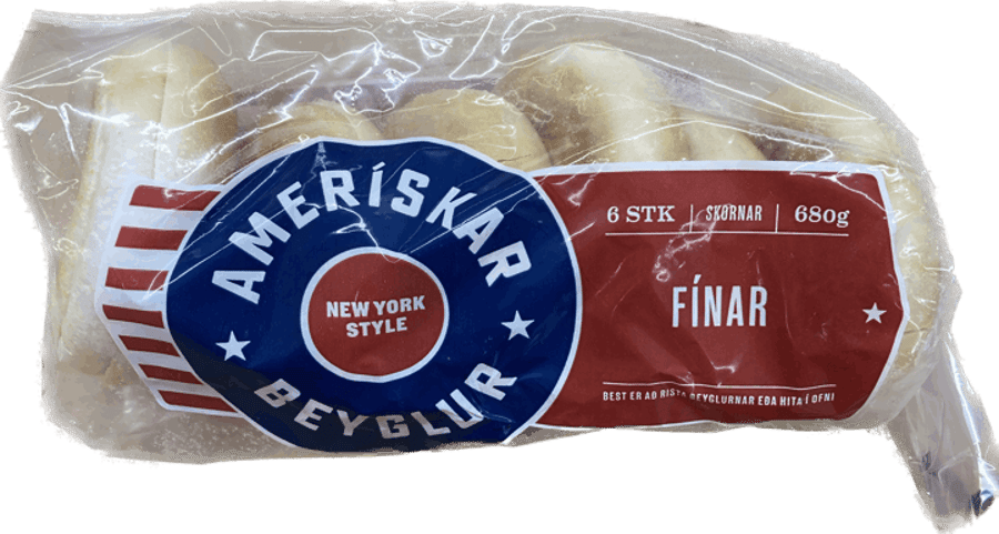 Usa beyglur fínar 6 stk