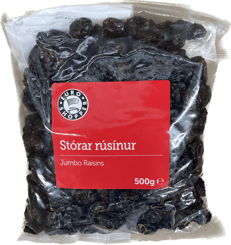 E.s rúsínur stórar 500 gr