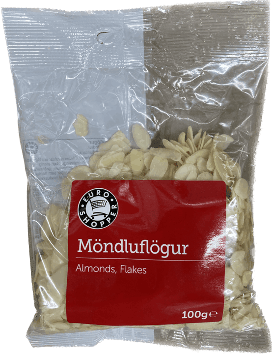 E.s möndluflögur 100 gr