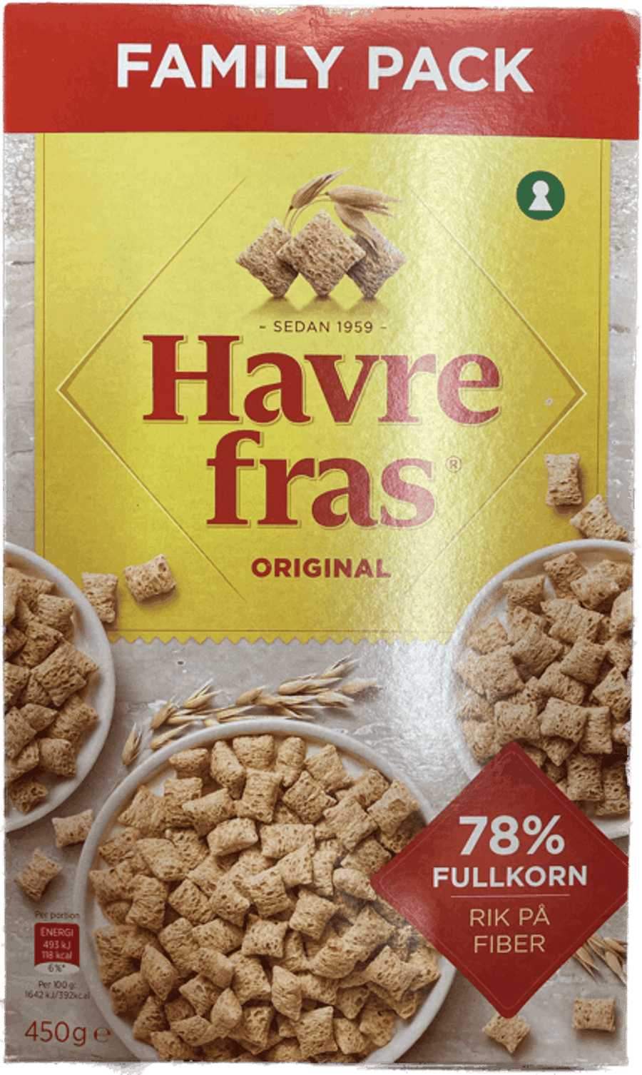 Quaker hafrakoddar 450 gr