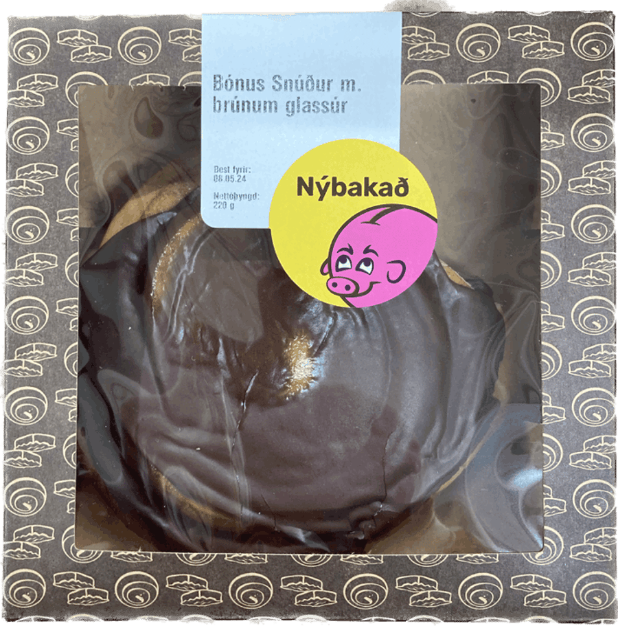 Bónus Snúður með brúnum glassúr 220 g