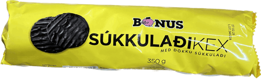 Bónus súkkulaði kex 350 gr