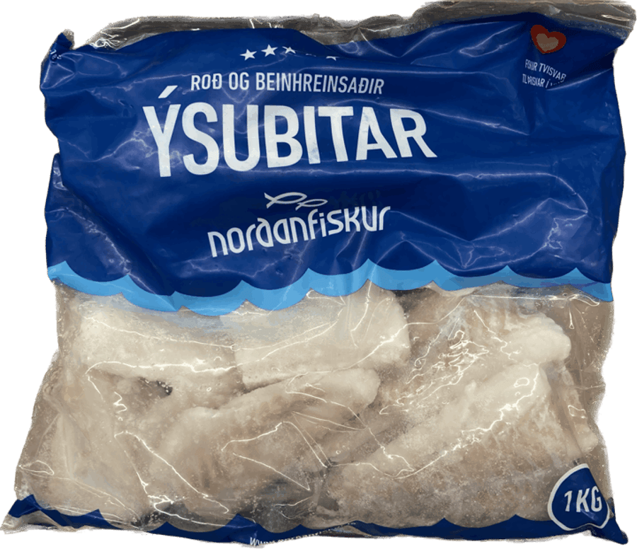 Norðan fiskur ýsubitar beinlausir m/roði 1 kg