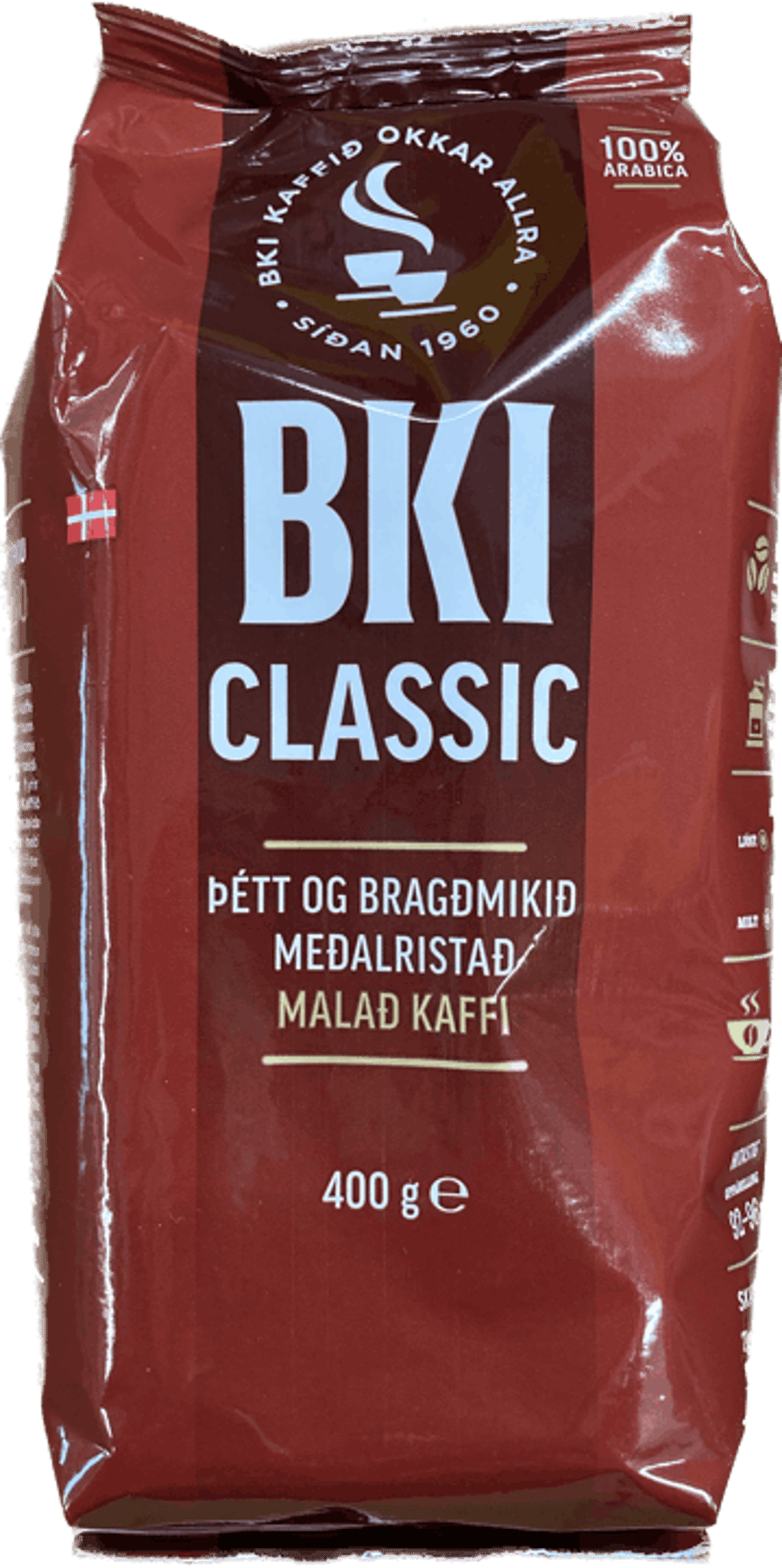 BKI Classic Meðalristað Malað Kaffi 400 g