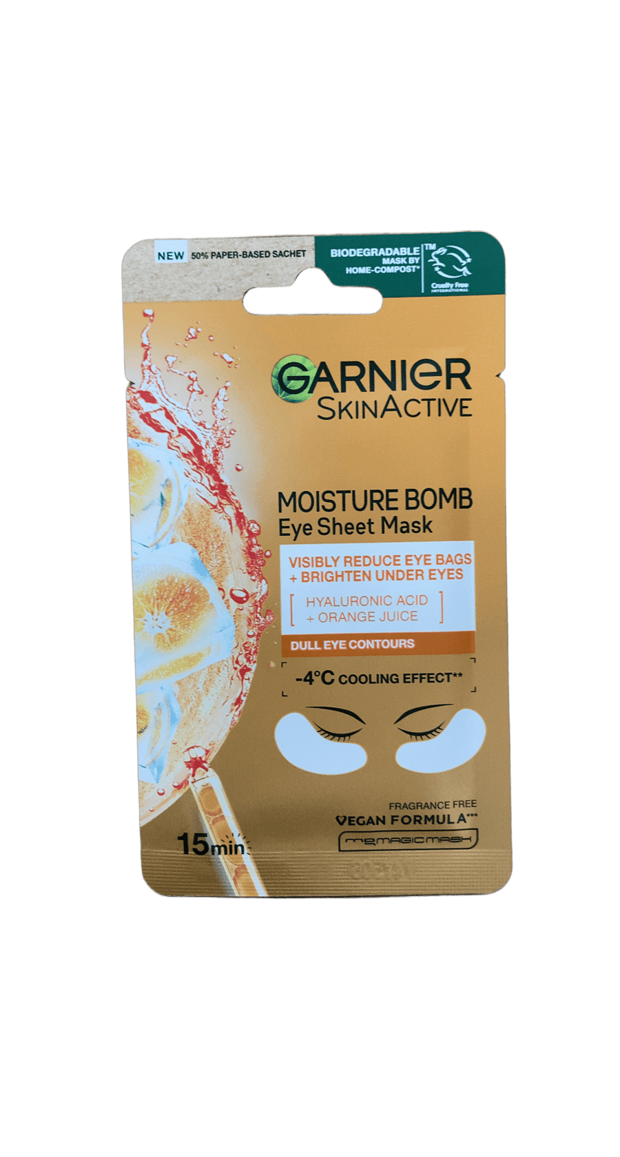 Garnier SkinActive Moisture Bomb augnmaski með hýalúrónsýru + appelsínusafa 6 g