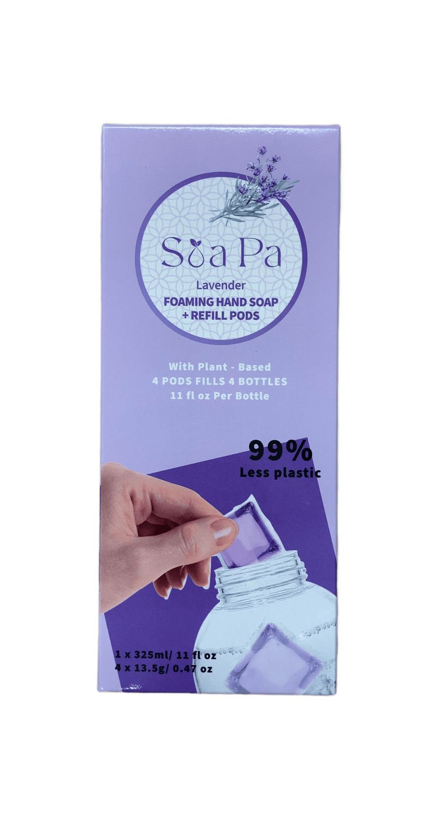 Sea Pa freyðandi lavender-handsápa + áfyllingarhylki 325 ml