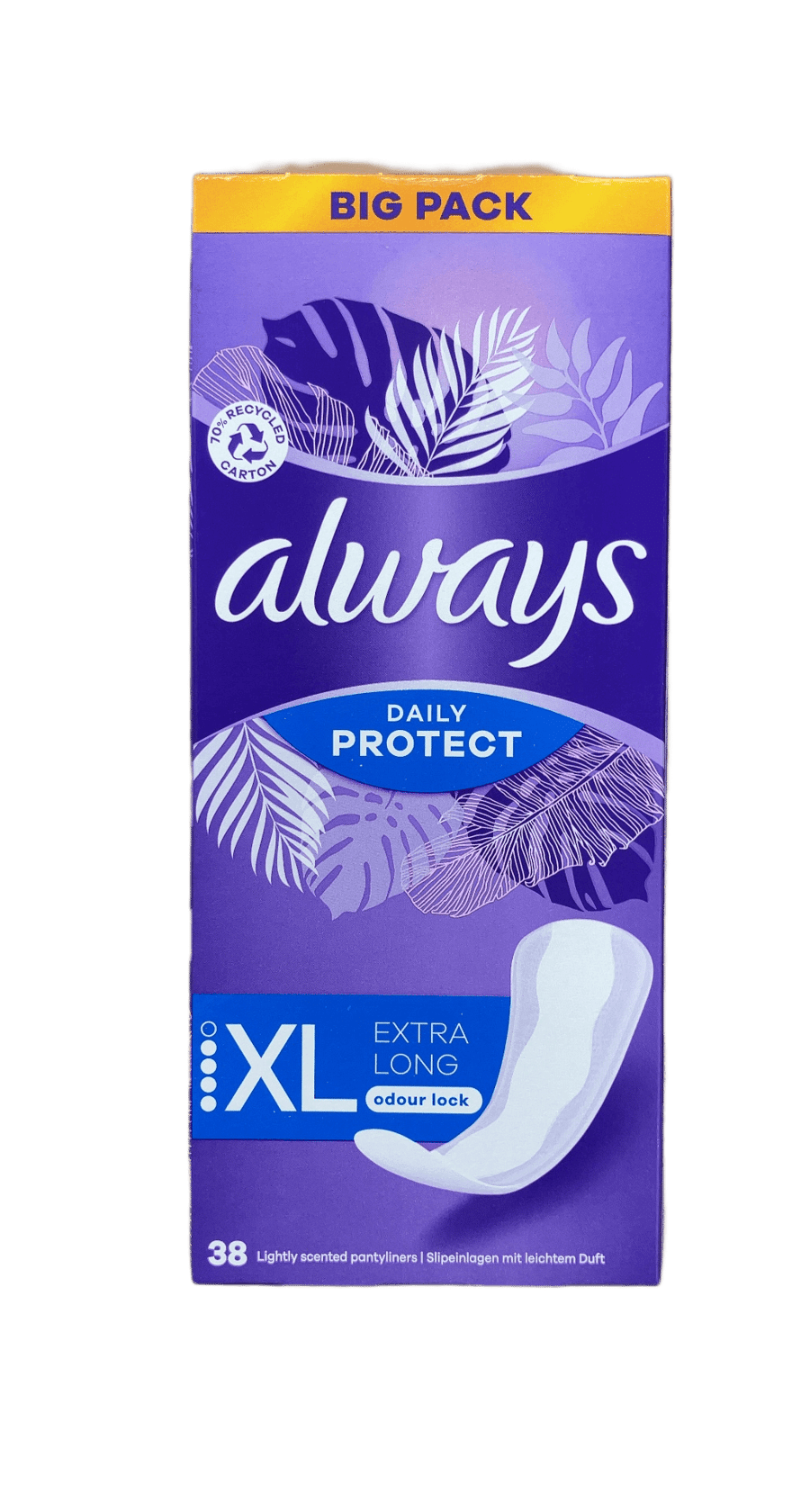 Always Daily Protect Extra Long XL létt ilmandi nærbuxnainnlegg 38 stk