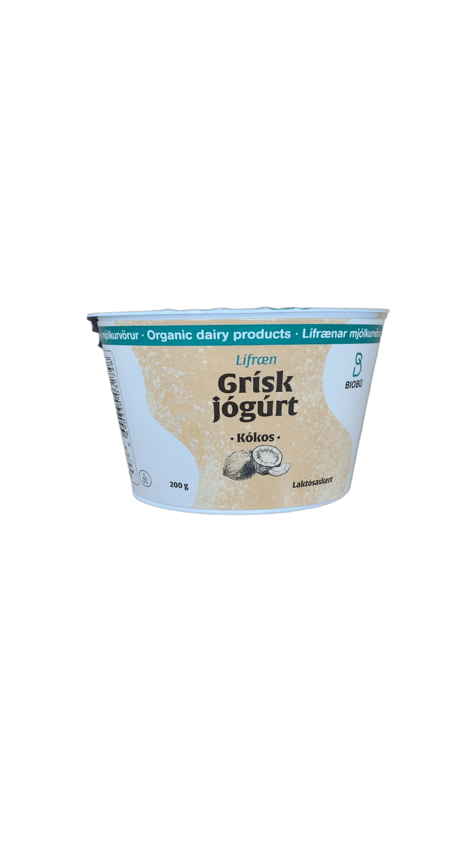 Biobú Lífræn Grísk jógúrt Kókos 200 g