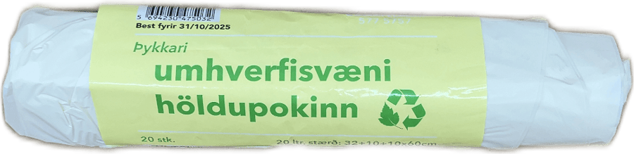 Þykkari umhverfisvæni höldupokinn 20 l 20 stk