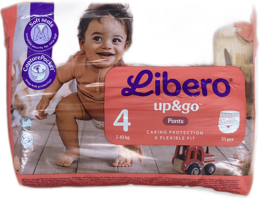 Libero Up&Go buxnableiur 4, 7-10 kg, 33 stk
