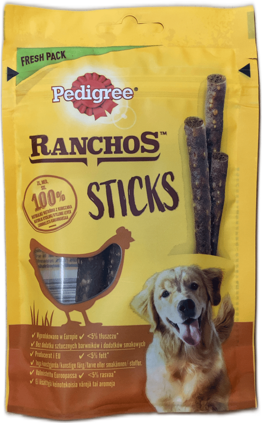 Pedigree Ranchos stangir með kjúklingalifur 60 g