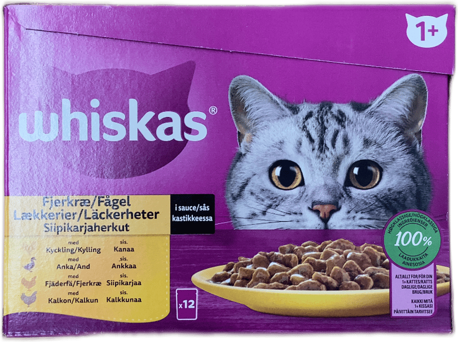 Whiskas alifuglakræsingar í sósu 12 x 85 g