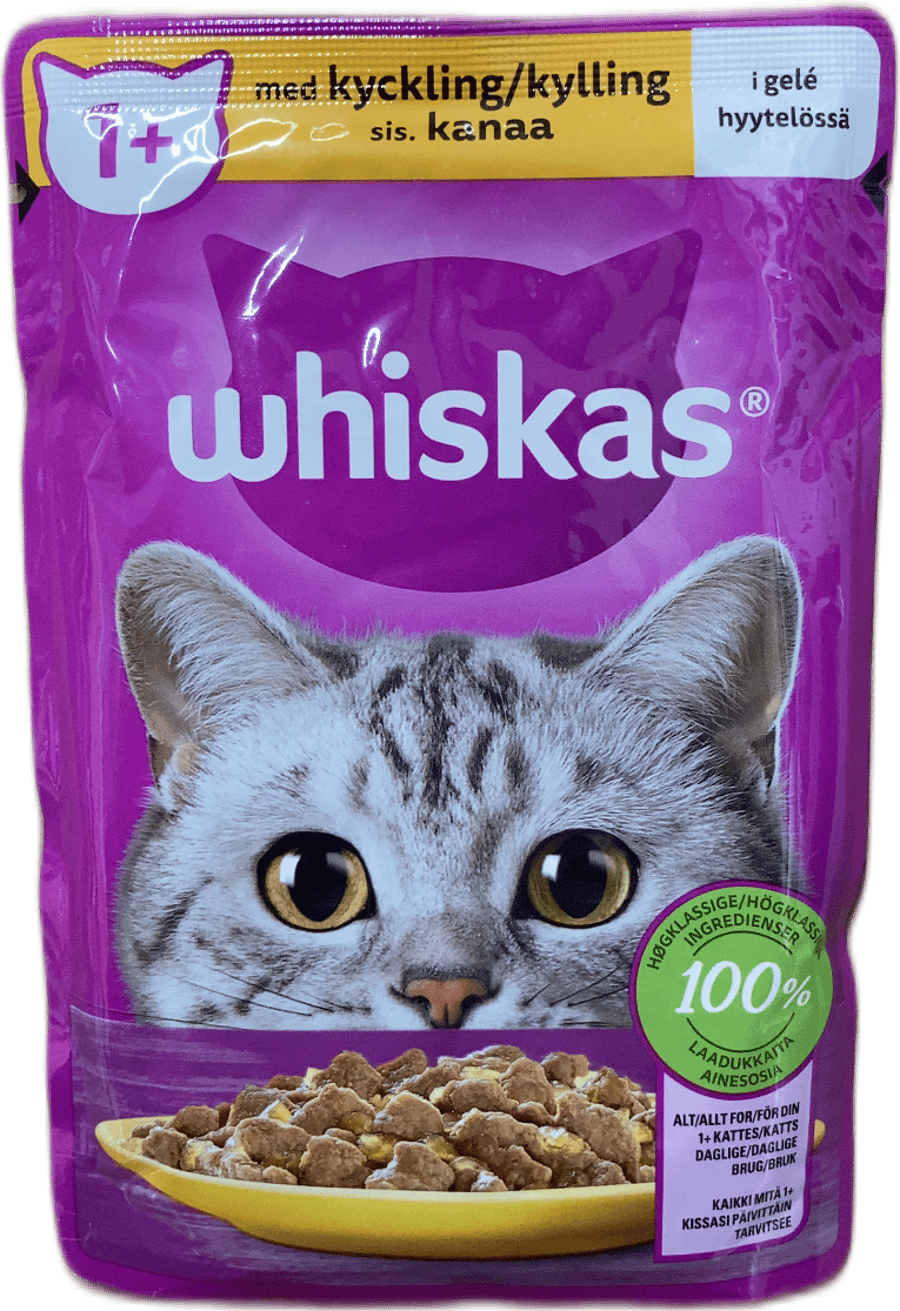 Whiskas 1+ kjúklingur í hlaupi 85 g