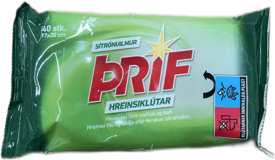 Príf Sítrónuilmur Hreinsiklútar 40 stk