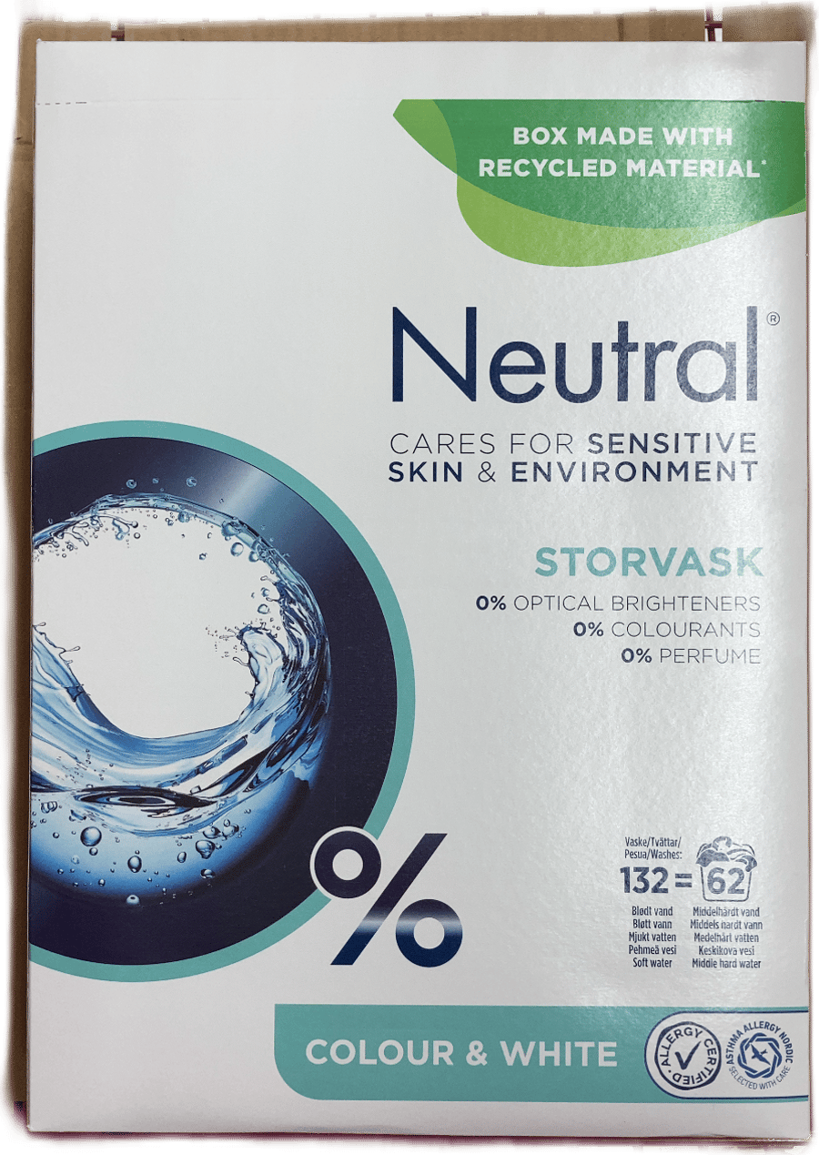 Neutral Storvask þvottaefni fyrir litaðan og hvítan þvott 5.27 kg