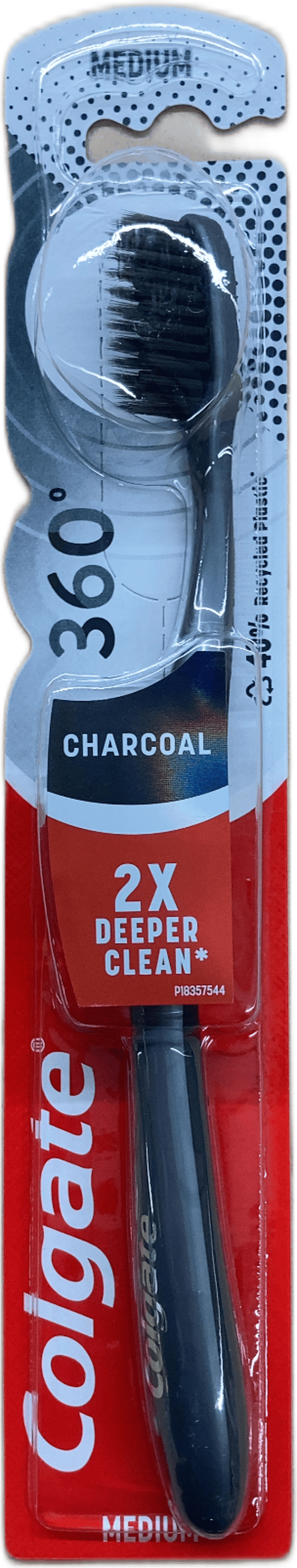 Colgate 360 Charcoal miðlungs tannbursti