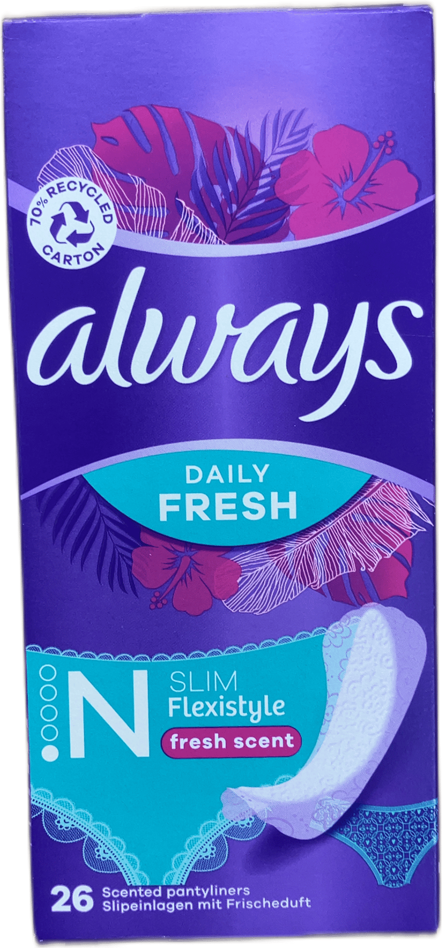Always Daily Fresh Slim Flexistyle ilmandi nærbuxnainnlegg 26 stk