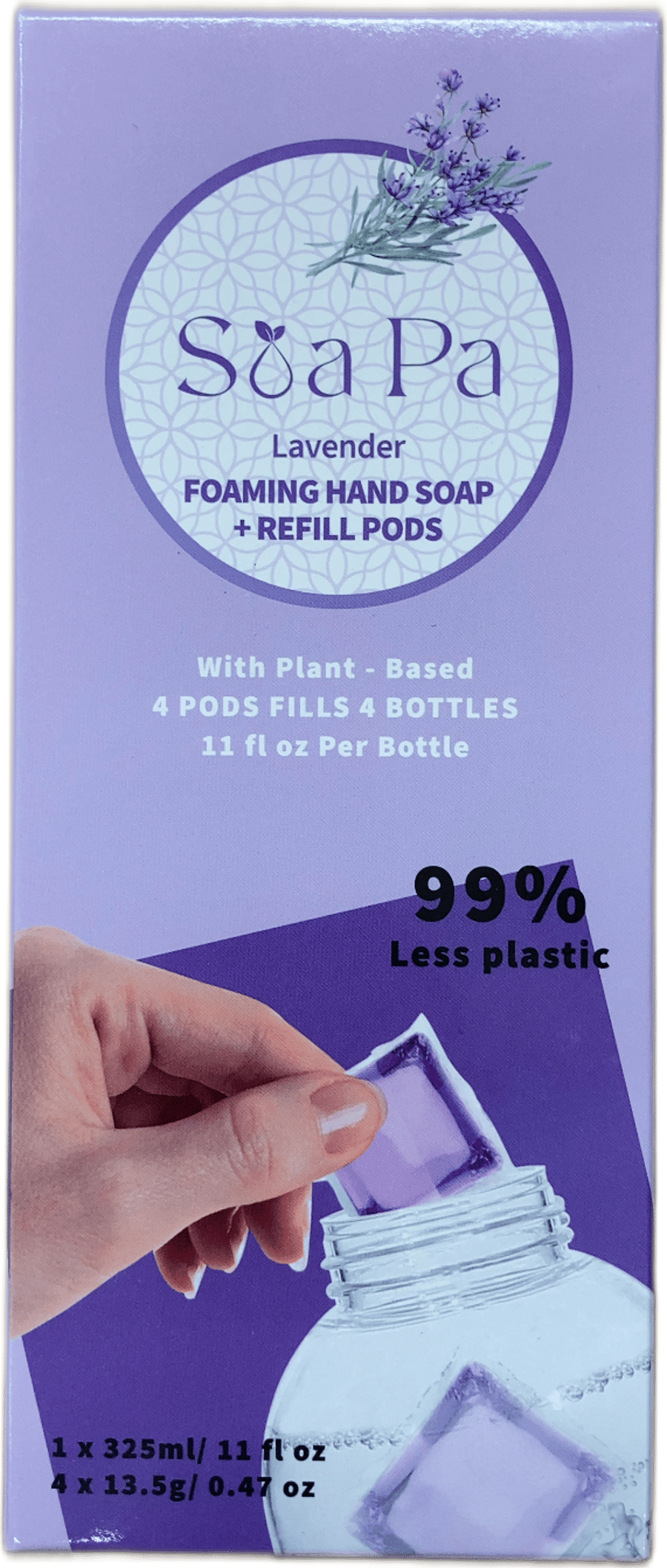 Sea Pa freyðandi lavender-handsápa + áfyllingarhylki 325 ml