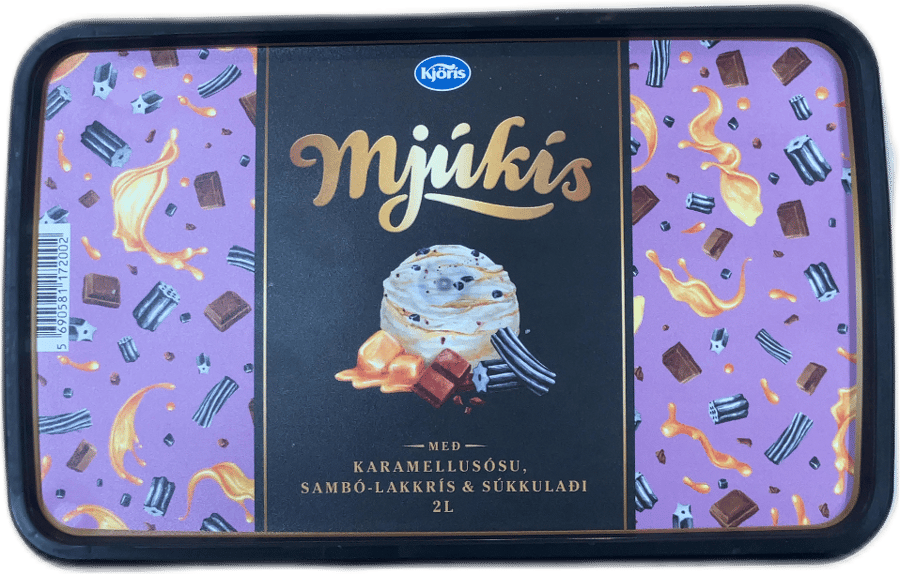 Kjörís Mjúkís Karamellusósa, Sambó-Lakkrís og Súkkulaði 2 l