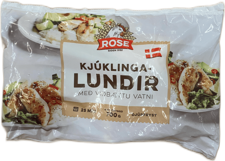Rose Kjúklingalundir með viðbættu vatni 700 g