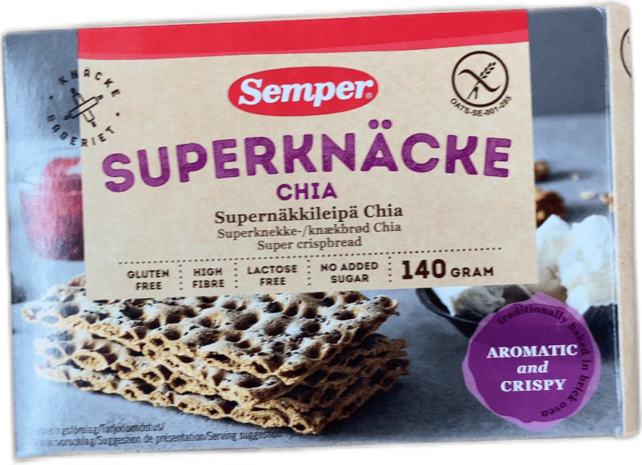 Semper Super hrökkbrauð með chia 140 g