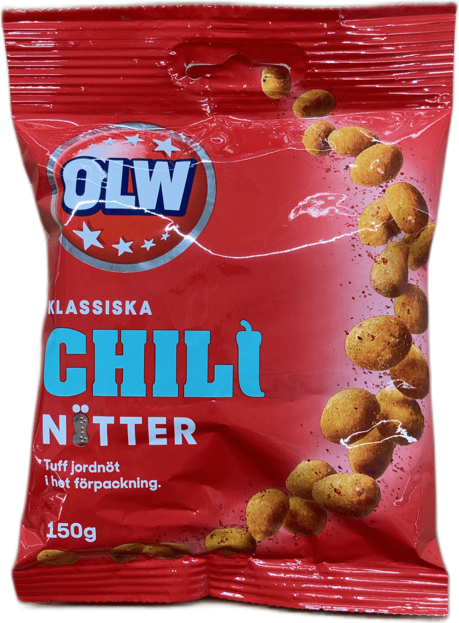OLW Klassískar chilihnetur 150 g
